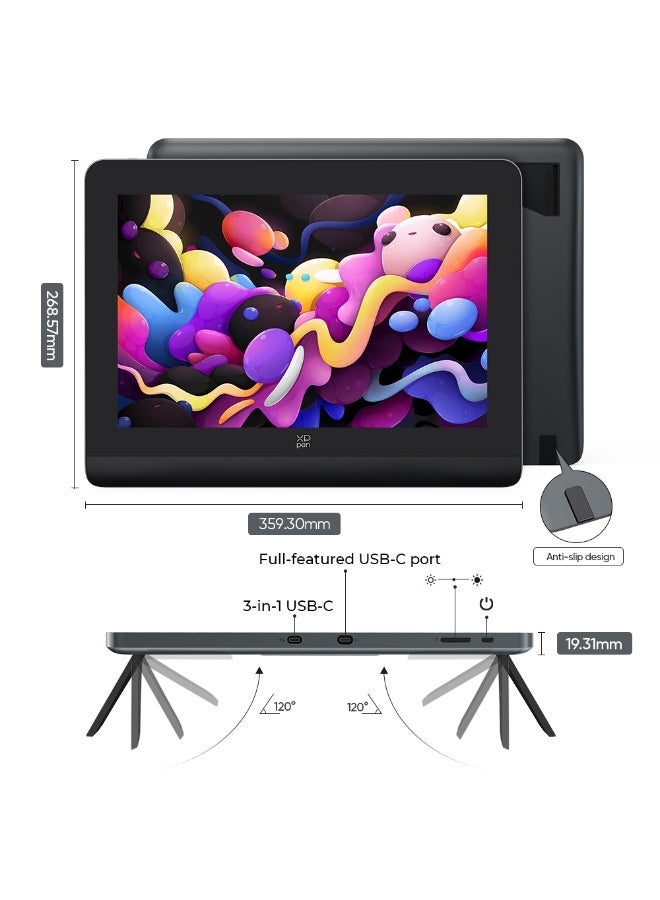 XP-PEN Artist Pro 14 Gen2 Drawing Tablet with Screen 14 inch Graphic Art Tablet with Full Laminated Anti-Glare Screen 16384 Pressure Levels X3 Pro Battery-Free Stylus 123% sRGB Tilt Stand Mini Keydial - Image 4